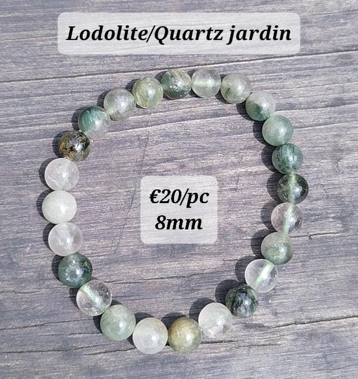 bracelet lodolite/quartz jardin/chaman
