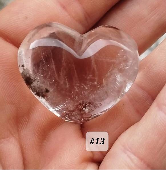 Lodolite / Quartz jardin en forme de coeur