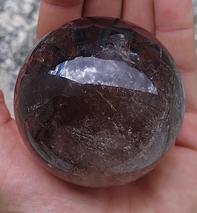 Sphère en Quartz fumé