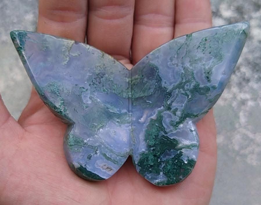 Papillon en mousse agate.