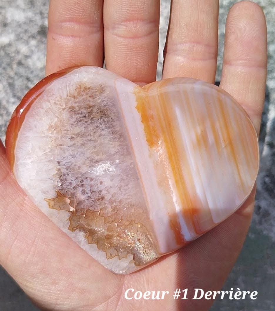 Carnelian Druzy Heart #1