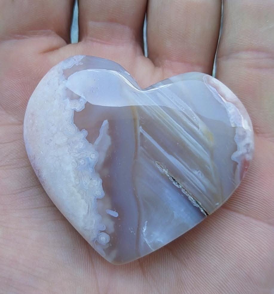 Cœur en Agate de Fleur