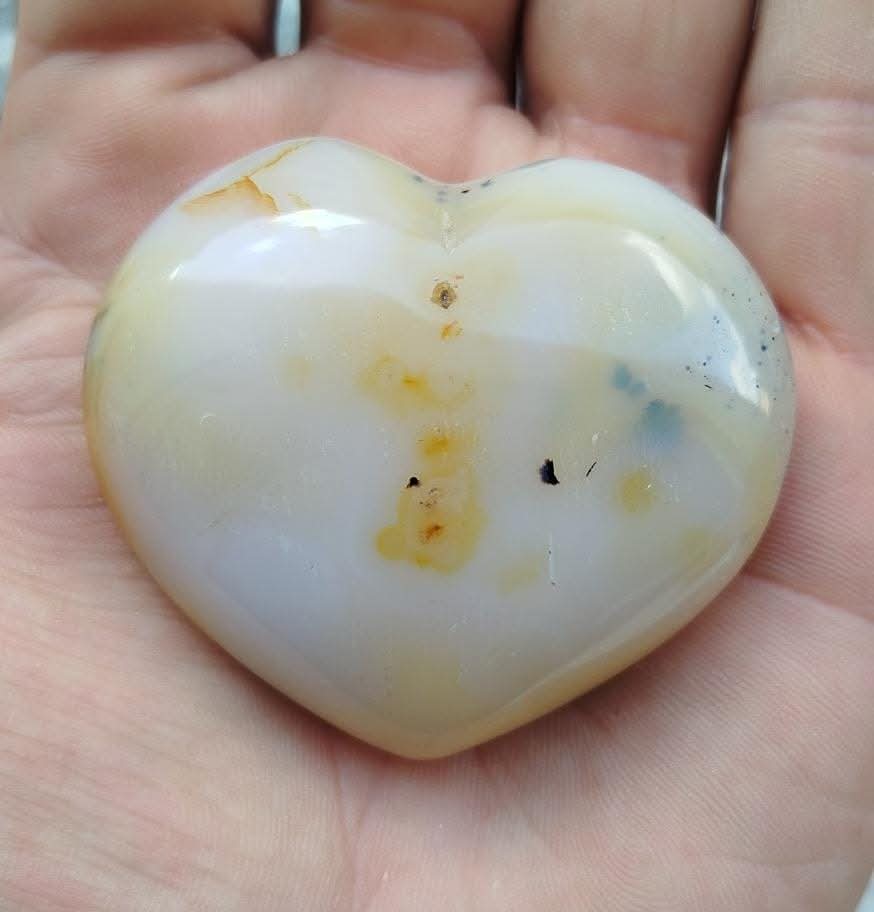 White Agate Heart