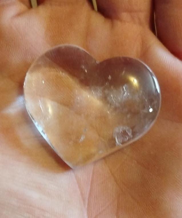 Clear quartz heart.