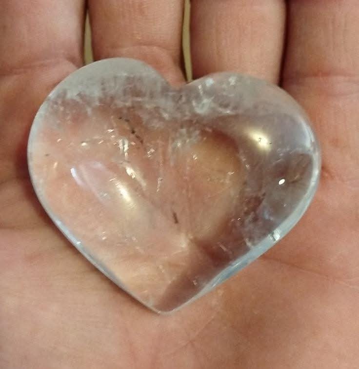 Clear quartz heart.