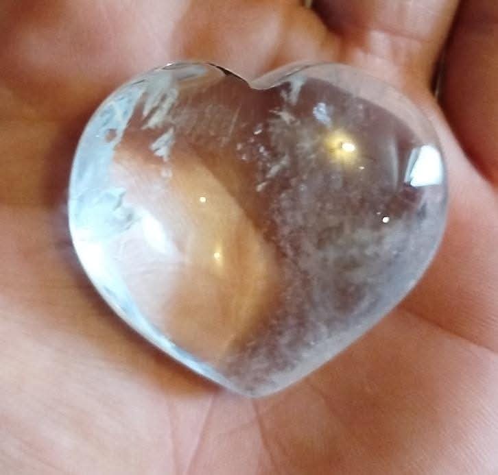 Clear quartz heart.