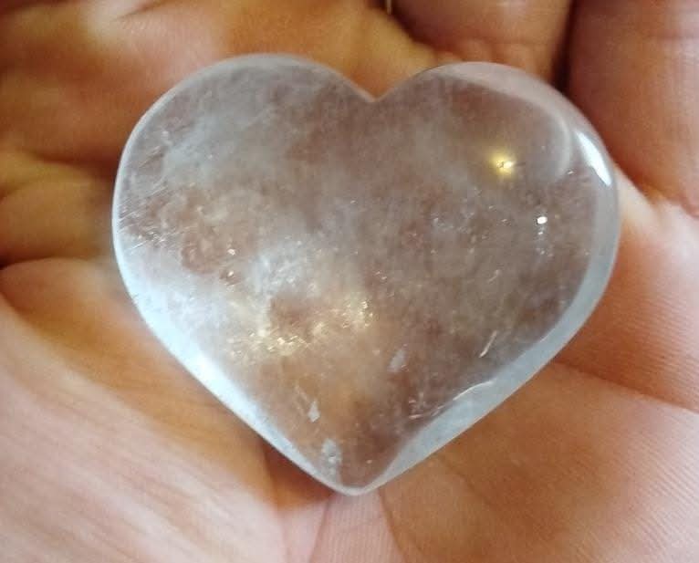 Clear quartz heart.