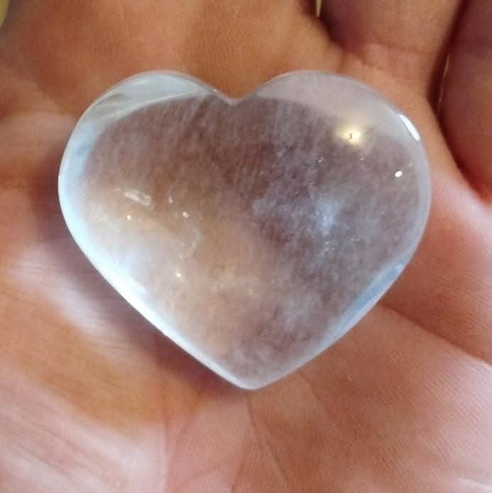 Clear quartz heart.