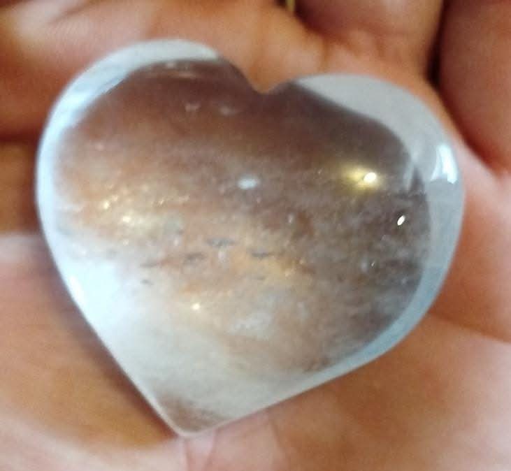 Clear quartz heart.