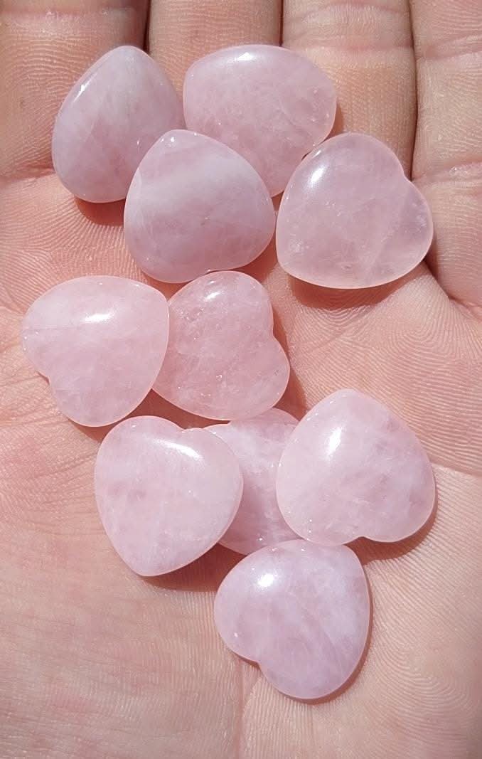 Rose quartz heart.