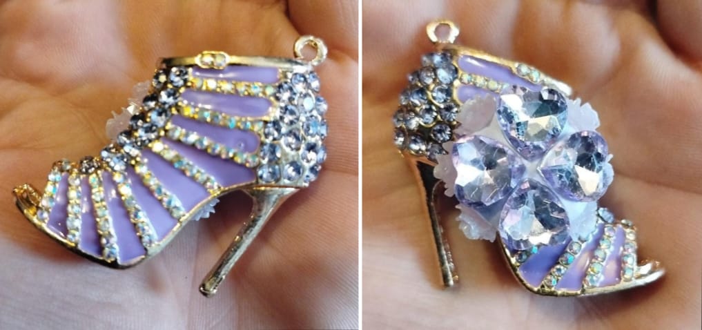 porte-clefs : Chaussure talon aiguilles en strass