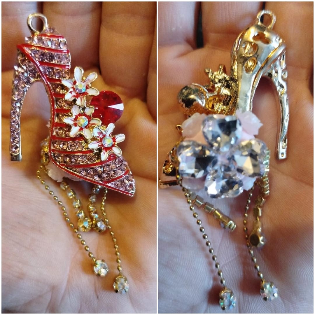 porte-clefs : Chaussure talon aiguilles en strass