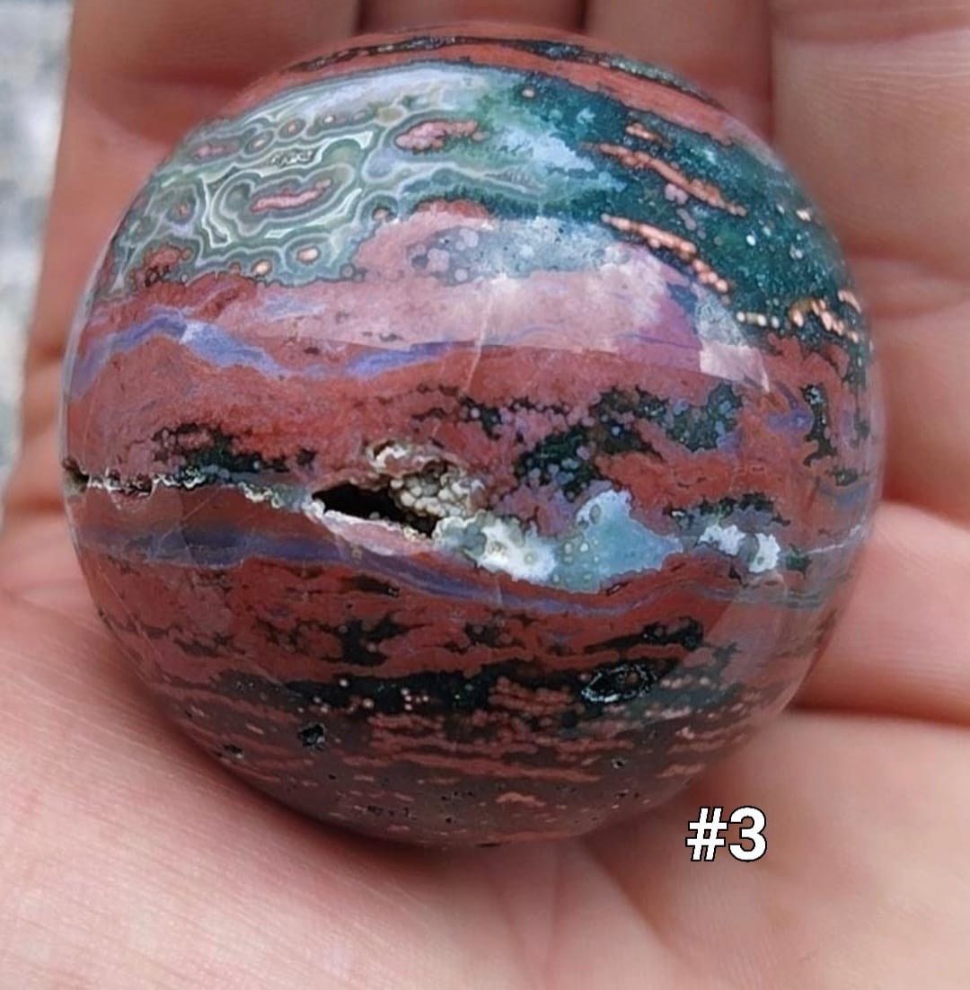 Sphère en Agate Océan