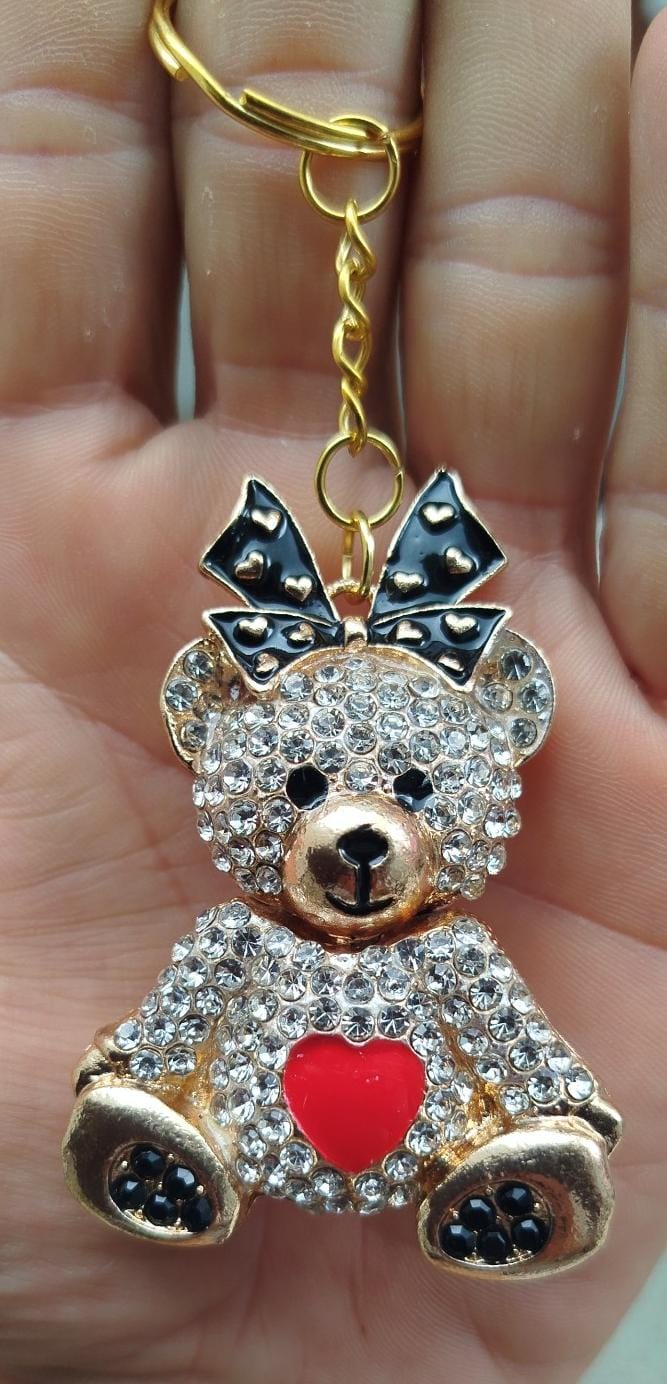 Porte-clefs: Oursons en strass