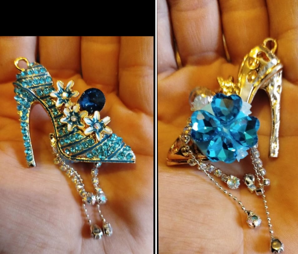 porte-clefs : Chaussure talon aiguilles en strass