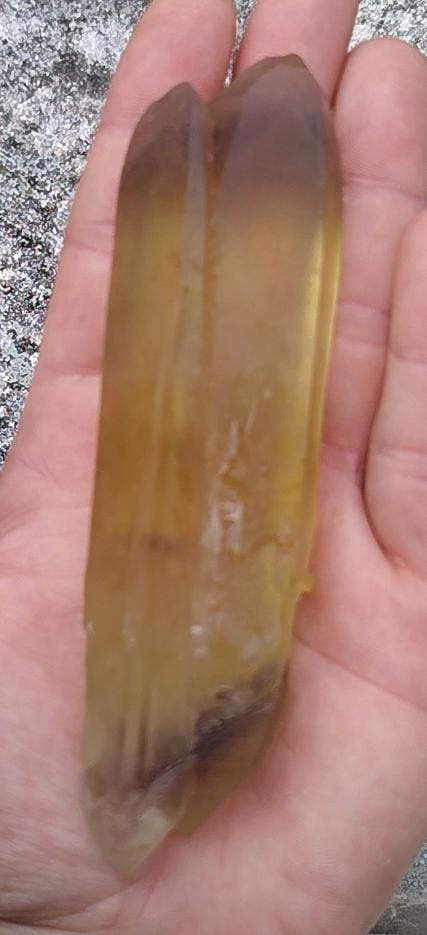 Natural double citrine points