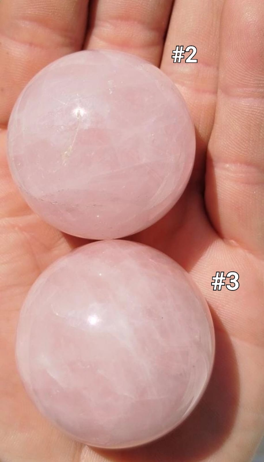 Esfera de cuarzo rosa