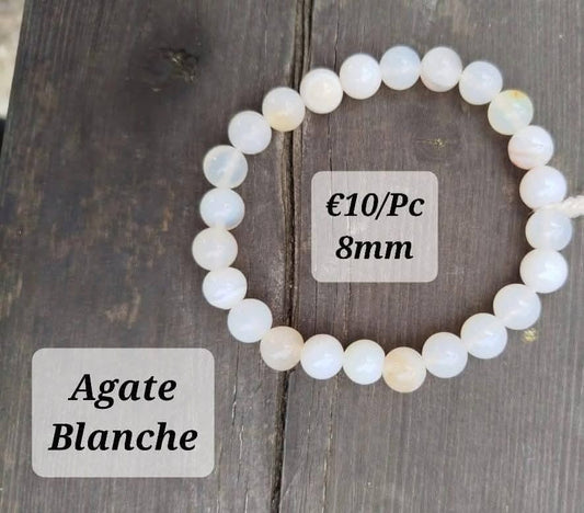 bracelet agate blanche