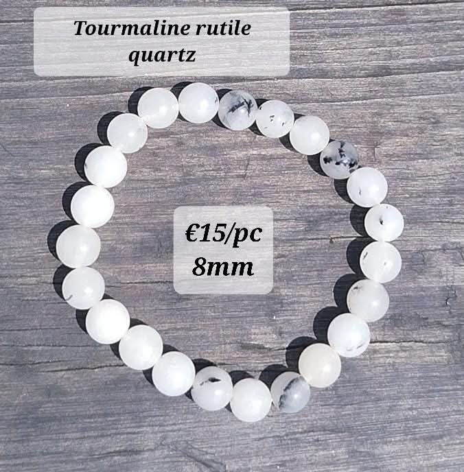 bracelet tourmaline rutile quartz