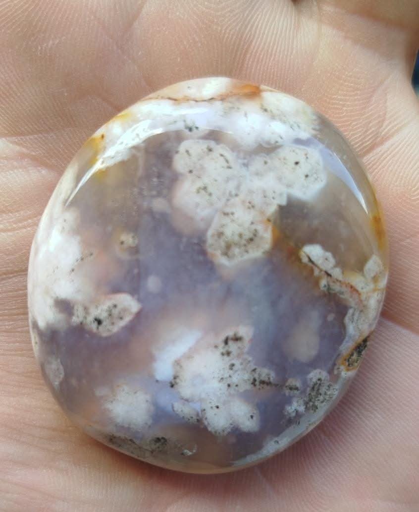 Pierre de paume en Agate de Fleur