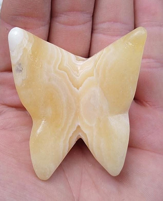 Yellow calcite butterfly.