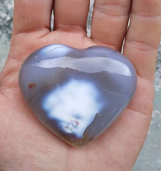 Orca Agate Heart