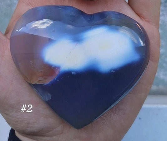 Orca Agate Heart #2