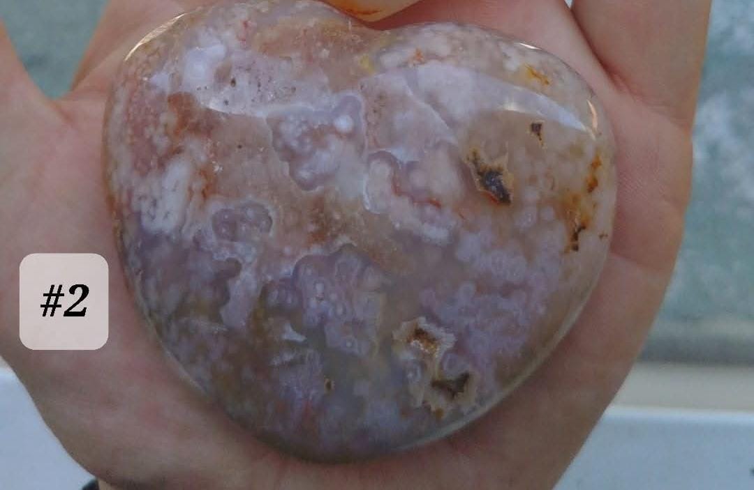 Cœur en Agate de Fleur