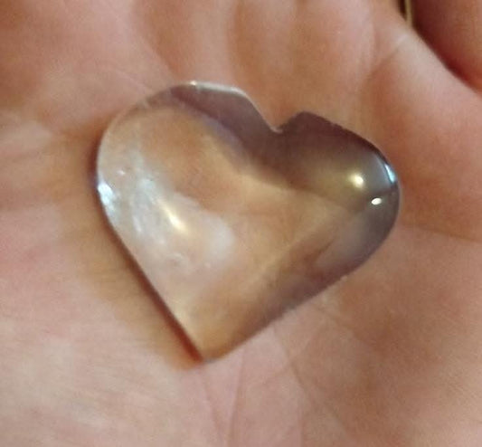 Cœur en quartz clair.