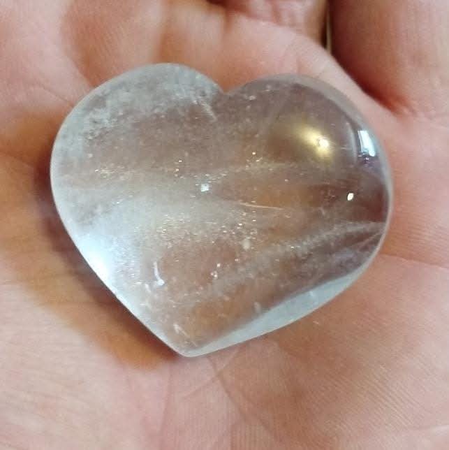 Clear quartz heart.