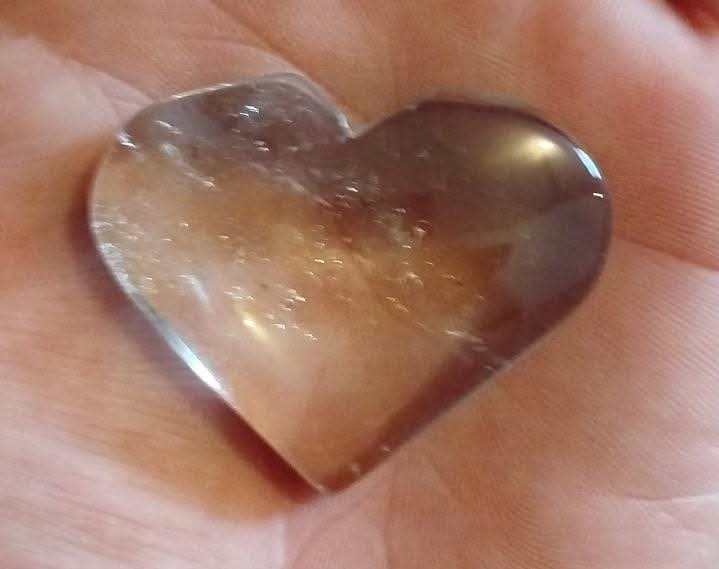 Clear quartz heart.
