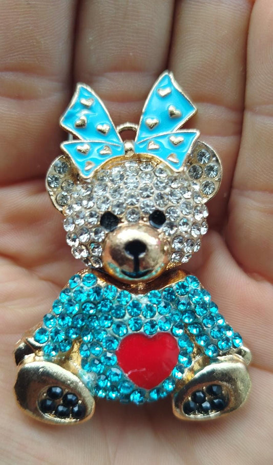 Porte-clefs: Oursons en strass