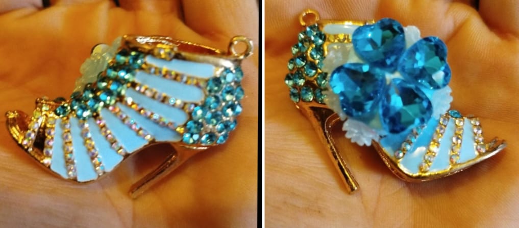 porte-clefs : Chaussure talon aiguilles en strass