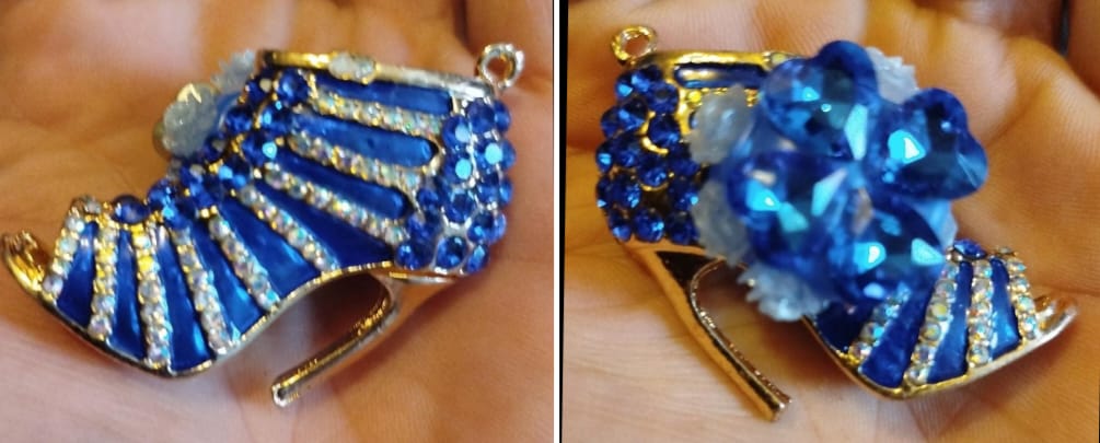 porte-clefs : Chaussure talon aiguilles en strass
