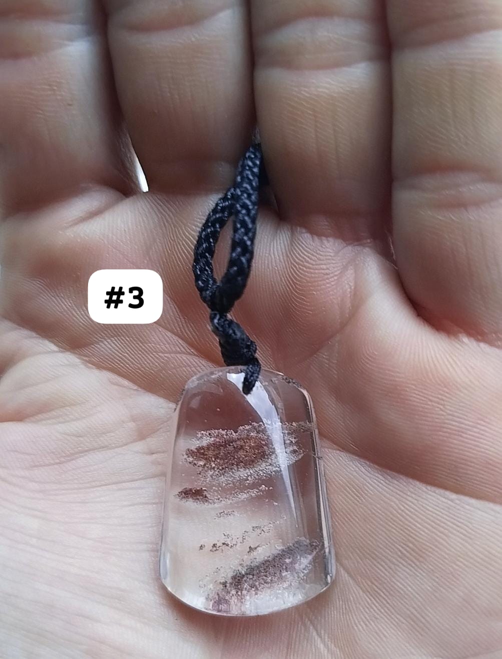 Colgante + collar de jardinería de lodolita/cuarzo
