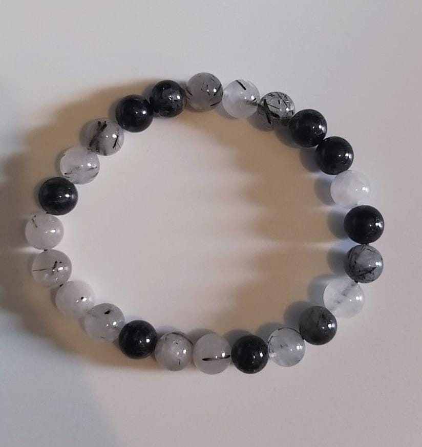 bracelet tourmaline rutile quartz