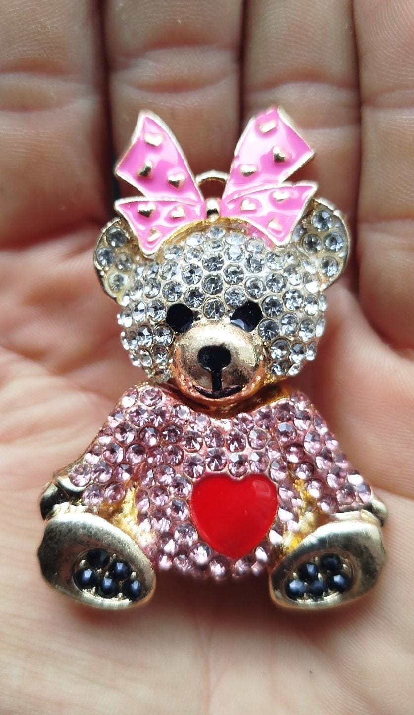 Porte-clefs: Oursons en strass