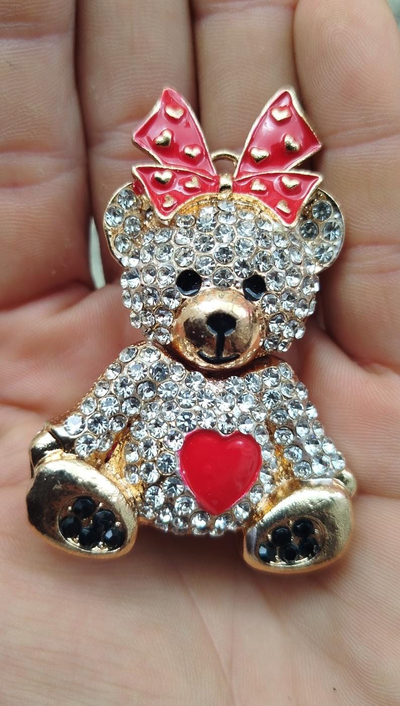 Porte-clefs: Oursons en strass