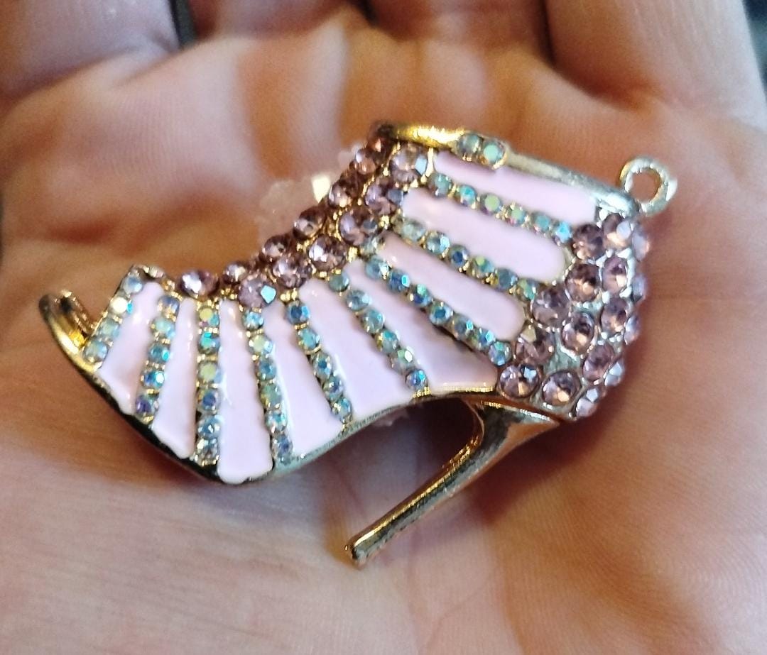 porte-clefs : Chaussure talon aiguilles en strass
