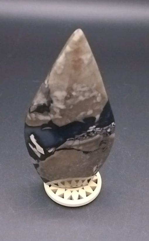 Goutte polie en Agate Volcan (avec UV reaction)